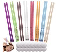 YOFDAL 16 PCS Coni per Orecchie,Pulisci Orecchie,Coni Orecchie cerume,Candele dell'orecchio per le Orecchie,Cera d’Api e Mussola di Cotone Naturale con 16 Dischi Protettivi