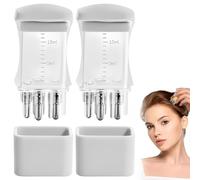 YOFDAL 2 Pezzi Applicatore di Olio per Capelli,Applicatore di Minoxidil,Pettine Massaggiatore con Roller Ball,Applicazione Rapida,Massaggiatore Cuoio Capelluto,Dispenser Portatile di Olio Liquido