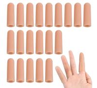 YOFDAL 20 Pezzi Protezioni per Dita in Silicone - Gel Manicotti per Dita e Pollici - Copridito in Silicone, Adatto per pollice (Colore della pelle)