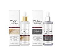 YOFDAL 2pcs Peel Shot Black Rice Ampoule White Rice Peeling,Generisch,Riso Bianco e Nero Come Esfoliante,Apertura Dei Pori,Peeling Delicato,Rimozione Dei Punti Neri