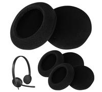 YOFDAL 3 Paia Cuscinetti auricolari in spugna compatibili con cuffie, adatti per sostituzione comoda su modelli comuni, perfetti per lavoro, casa o studio - Ø5CM, neri