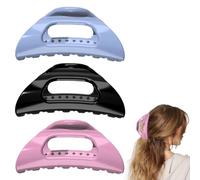 YOFDAL 3 PCS The Cozy Clip Claw Clip，comoda per capelli da donna, morbide e flessibili per capelli spessi e lunghi, forte tenuta senza slip，Adatto a tutte le ragazze.