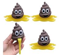 YOFDAL 4 Pezzi Puking Ball Kackwurst - palline divertenti da schiacciare a forma di feccia, pensierini per feste, giocattolo antistress per adulti