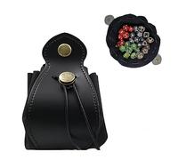 YOFDAL Borsa per Dadi,Vassoio Dadi Set,Dice Storage Case,2 in 1 DND Sacchetto Porta Dadi Velluto,con Coulisse e Bottone per Dungeons and Dragons Giochi da Tavolo RPG D&D MTG(Nero)