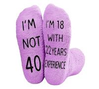 YOFDAL Calzino Regali per il 40° compleanno per le donne,regalo 40 anni donna, divertenti calze di compleanno per mamma sorella insegnante o lei(40)