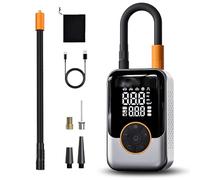 YOFDAL Pompa Elettrica Bicicletta Portatile Mini Compressore Aria USB Ricaricabile 150PSI con Display Digitale Torcia LED per Bici Moto Pallone Auto Scooter Valvole Presta Schrader Dunlop