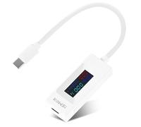 YOFDAL USB C Tester Voltmetro Amperometro Digitale 4-30V 0-6.5A LCD Multimetro USB Misuratore Corrente Tensione Potenza WH MAH Watt Display Misura Carica Ricarica Type-C
