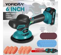 YOFIDRA 150 MILLIMETRI 7000RPM Lucidatore Per Auto Elettrica 6 Marce Cordless Auto Lucidatura Levigatura Cera Strumento di Potere Per Makita 18V Batteria Spille