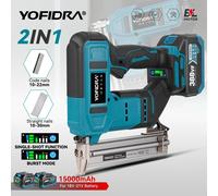 YOFIDRA F30 422J Pistola Nain Elettrica Brushless 2IN1 Multi-Funzione Inquadratura Graffetta Pistola Cucitrice Strumento di Potere Per Makita18V Batteria Spille
