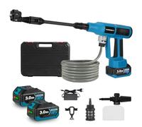 Yofidra Idropulitrice a batteria, idropulitrice, pistola per lavaggio auto, 6 in 1, con 2 batterie per lavaggio auto, irrigazione dei fiori, pavimento, finestra