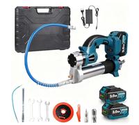 Yofidra Ingrassatore a Batteria 500 W, Pistola per Grasso Elettrica da 10000 PSI, con 2 Batterie da 3,0 Ah, 600 CC, Portata di 6 oz/min, per Camion, Agricoltura e Industria