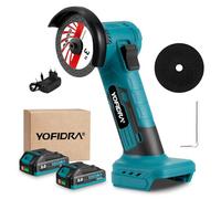 Yofidra Mini Smerigliatrice Angolare a Batteria 21V, Flessibile Angolare | 76mm | 19000 RPM | Motore Brushless 945W | 2 Batterie 2.0A | per Taglio Lucidatura Smerigliatura