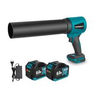 Yofidra Soffiatore a batteria con batterie da 2x6.0Ah - Motore brushless da 1500W, soffiatore a batteria da 180m/s, turbo soffiatore a 3 velocità per la cura del giardino e dell'orto