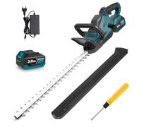 Yofidra Tagliasiepi elettrico a batteria, con batteria da 3000 mAh, lunghezza di taglio 52 cm, motore brushless da 1600 giri/min, con coltello per cesoie per prato, cortile, giardino