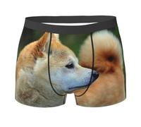 YOFIEN Akita Inu Bokeh Pets Dogs Akita Inu, Intimo da Uomo, Boxer, Comodi, Morbidi ed Elasticizzati per Uomo