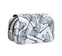 YOFIEN Astuccio portapenne Gingko Biloba, organizer portatile per cancelleria a doppio strato