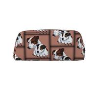 YOFIEN Astuccio portapenne per ragazze a forma di cane Jack Russel Terrier, organizer per penne e matite con cerniera