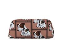 YOFIEN Astuccio portapenne per ragazze a forma di cane Jack Russel Terrier, organizer per penne e matite con cerniera