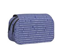 YOFIEN Astuccio portapenne viola per programmatore, codice binario per computer, organizer portatile per cancelleria a doppio strato