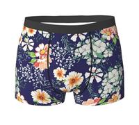 YOFIEN Bellissimo Giardino Fiorito Floreale, Foglie di Petalo, Prato Arancione, Slip Boxer da Uomo, Comodi, Morbidi ed Elasticizzati per Uomo