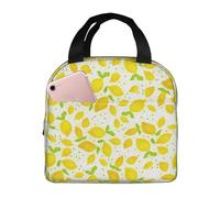 YOFIEN Borsa termica per il pranzo Little Lemons, riutilizzabile e a prova di perdite