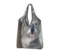 YOFIEN Borsa tote pieghevole Laid-Back Koala, riutilizzabile e di grande capacità, ideale per la spesa.