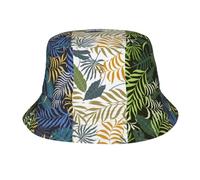 YOFIEN Cappello a Secchiello con Tre Foglie Tropicali per Uomo e Donna, Cappelli Estivi per Uomo e Donna