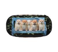 YOFIEN Chow-Chow, simpatici cani, cinque cuccioli, piccolo astuccio portapenne, grande capacità, organizer per cancelleria da ufficio