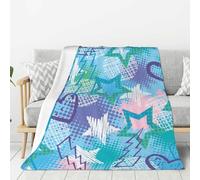 YOFIEN Coperta di flanella super morbida Rock Stars Flash, spessa, comoda e accogliente, per divano, 80"x60"