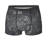 YOFIEN Disegno scientifico Scritto a Mano Stampato, Slip Boxer da Uomo Comodi e Morbidi, Elasticizzati per Uomo