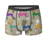 YOFIEN Divertente Cartone Animato colorato Barboncino, Slip Boxer da Uomo Comodi e Morbidi Elasticizzati per Uomo