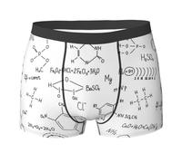 YOFIEN Formula Chimica Disegnata a Mano, Slip Boxer da Uomo Comodi, Morbidi ed Elasticizzati per Uomo
