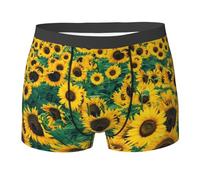 YOFIEN Molti Bellissimi Girasoli, Boxer da Uomo, Comodi, Morbidi ed Elasticizzati.