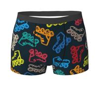 YOFIEN Pattini Colorati e Luminosi, Slip Boxer da Uomo Comodi, Morbidi ed Elasticizzati per Uomo