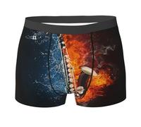 YOFIEN Sassofono nel Fuoco e nell'Acqua, Boxer da Uomo, Comodi, Morbidi ed Elasticizzati