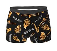 YOFIEN Sassofono, Trombone, Amante della Musica, Boxer da Uomo, Comodi, Morbidi ed Elasticizzati