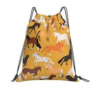 YOFIEN Vari tipi di zaini con coulisse per cavalli, resistenti all'acqua, per donne e uomini, per sport e palestra