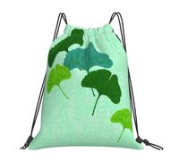 YOFIEN Zaino con coulisse e foglie di Ginkgo Biloba, resistente all'acqua, per donne e uomini, per sport e palestra