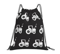 YOFIEN Zaino con coulisse e tracolla resistente all'acqua, modello Tractors, per donne e uomini, per sport e palestra