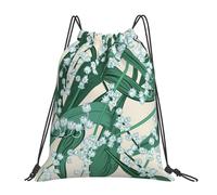 YOFIEN Zaino con coulisse Lily Of The Valley Water, resistente, per donne e uomini, per sport e palestra