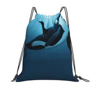 YOFIEN Zaino con coulisse The Dreamer Orca Water, resistente all'acqua, per donne e uomini, per sport e palestra.