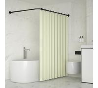 YOFOQ Bastone Tenda Doccia Angolare, Asta per Tenda da Doccia Regolabile 60-93x60-93 cm, Asta per Tenda da Doccia in Acciaio Inossidabile, Asta da Doccia per Vasca con 16 Anelli per Tenda da Doccia