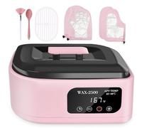 Yofuly Macchina per cera a mano per artrite, 3500 ml, con schermo digitale elettrico, scaldacera alla paraffina, per trattamento mani e piedi, kit idratante per bagno con cera calda e timer, rosa