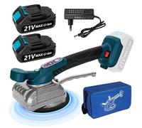 Yofuly Piastrellatrice per Piastrelle da 21V, Vibratori per Piastrelle a Batteria Piastrelle per Pavimenti da Parete Posa di Utensili Vibranti con Ventosa (2 × Batterie)