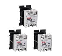 Yofuly - Relè a stato solido + dissipatore di calore SSR-40 DA 40A DC 3-32V a AC 24-380V SSR, confezione da 3