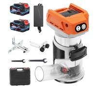 Yofuly Router portatile senza fili per Makita 18 V 21 V, 2 batterie da 3,0 Ah, 30000 giri/min, 800 W, fresatrice per legno, altezza corsa 40 mm, router manuale per la lavorazione del legno
