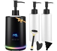 Yofuly - Scaldaolio portatile per massaggi, dispositivo riscaldato per lozioni, con kit rullo Gua Sha, riscaldatore elettrico digitale per olio da massaggio per uso domestico e salone, nero