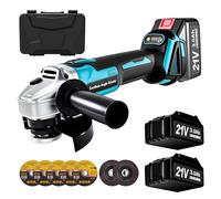 Yofuly Smerigliatrice Angolare per MMAKI-TA 21V batteria, Smerigliatrice di Metallo Flessibile con 2PCS 3.0Ah Batterie, 9000RPM Senza Spazzole Moletta a Batteria con 125mm millimetri dischi da taglio