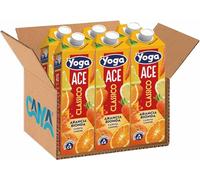 Yoga ACE CLASSICO Bevanda all'Arancia Bionda, Carota e Limone, Formato 2025, Tetrapack 1L [BOX da 6 Pezzi]