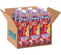 Yoga ACE VIOLA Bevanda Melagrana, Arancia, Carota e Limone, Formato 2025, Tetrapack 1L [BOX da 6 Pezzi]